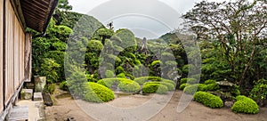 Beautiful Japanese garden in Chiran Samurai district in Kagoshima, Japan